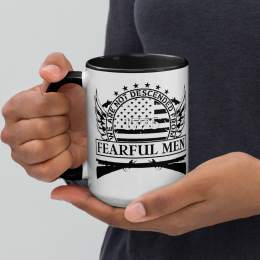 We are not descended from fearful men 15oz.Mug with Color Inside