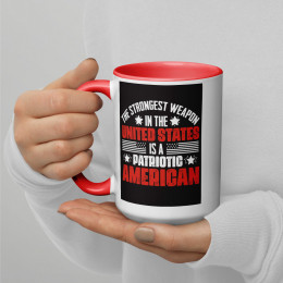 The Strongest Weapon 15 oz. Mug with Color Inside