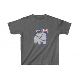 Elephant With Flag Kids Heavy Cotton™ T-Shirt